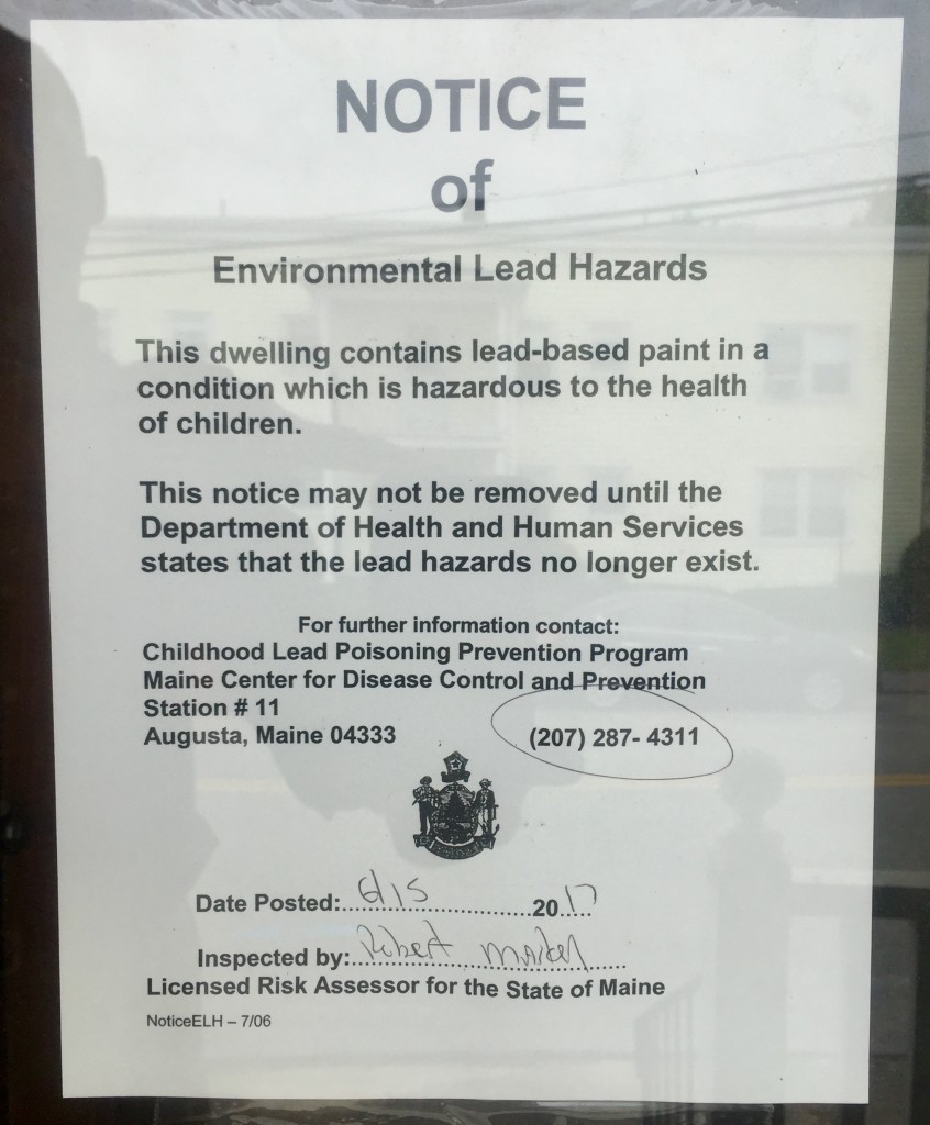 Notice of Environmental Lead Hazards